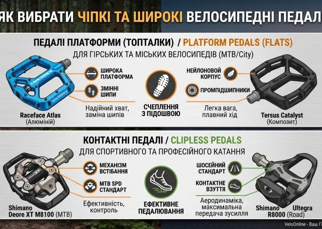 Надійний хват без зісковзування: як вибрати широкі та чіпкі велосипедні педалі зі змінними шипами.